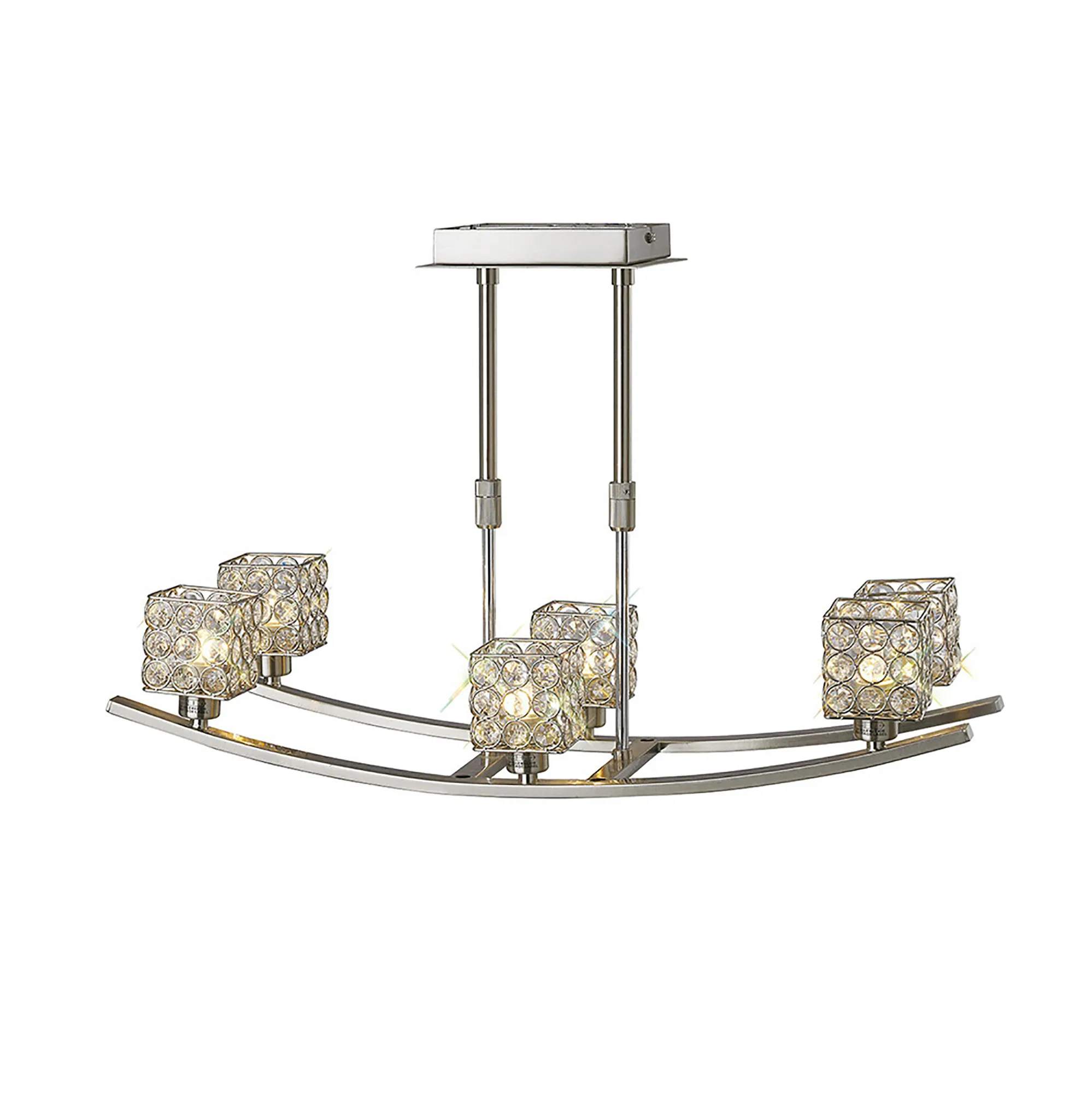 Elsa Crystal Ceiling Lights Diyas Linear Crystal Fittings